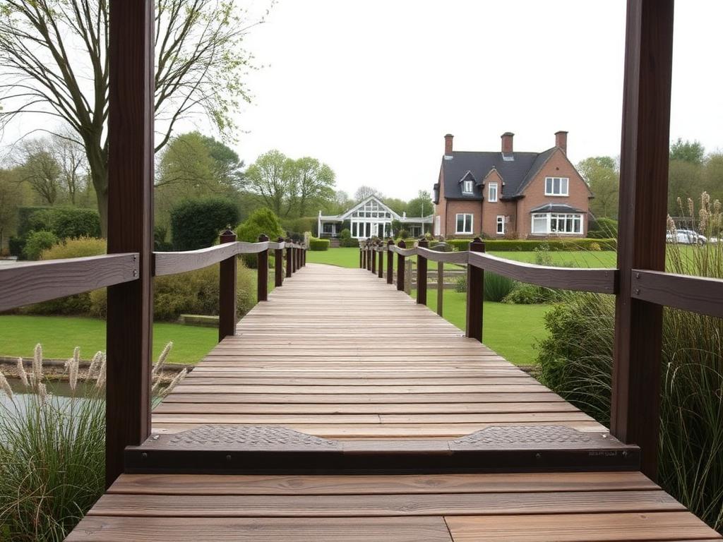 Antislip platen brug bij villa — vlonderproject antislip door Vlonderhoud Antislip platen brug bij villa — vlonderproject antislip door Vlonderhoud