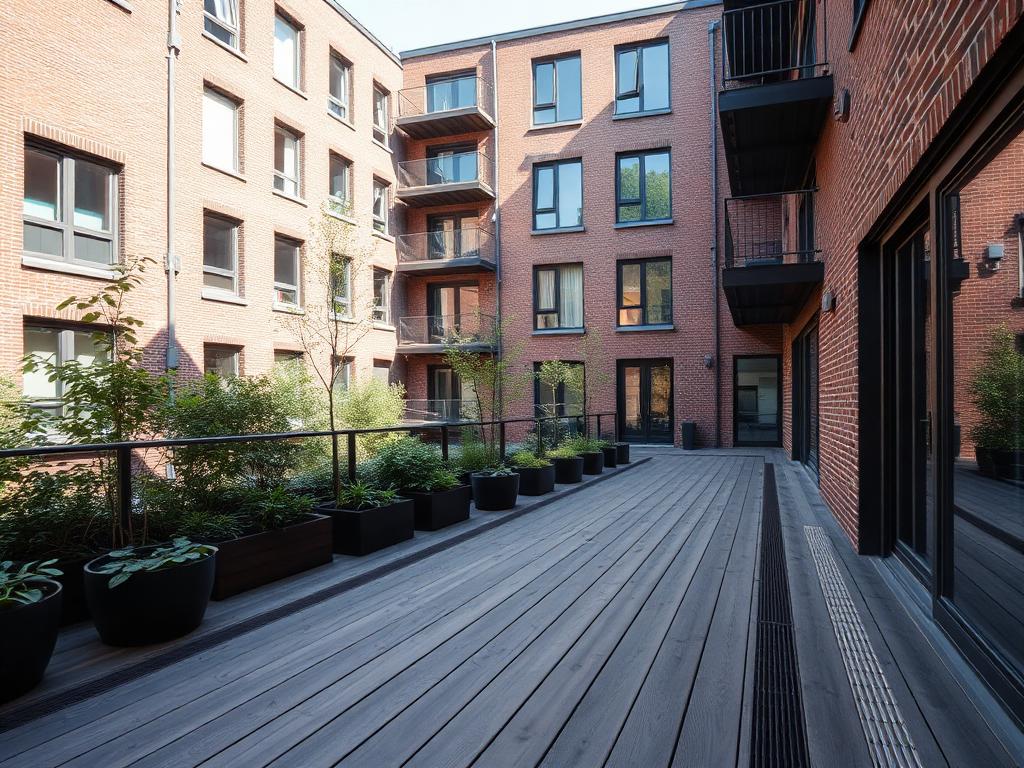 Antislip vlonderstroken woningbouwcomplex Amsterdam — vlonderproject Antislip door Vlonderhoud Antislip vlonderstroken woningbouwcomplex Amsterdam — vlonderproject Antislip door Vlonderhoud