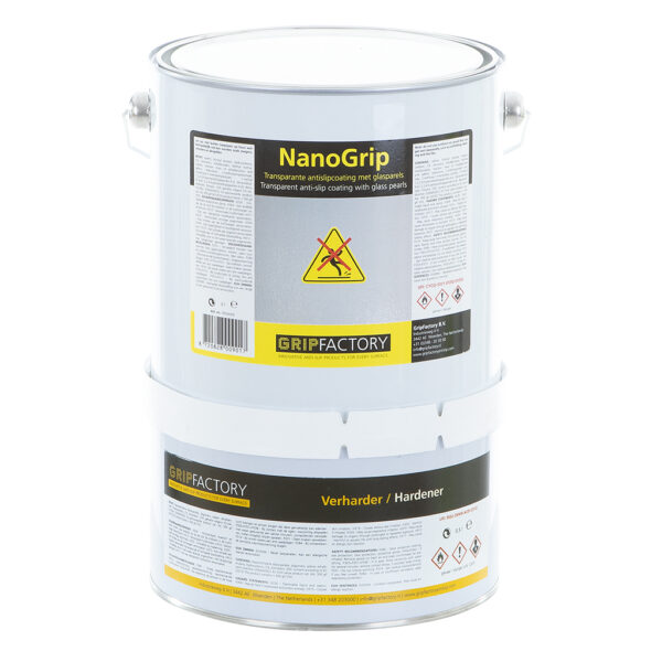 NanoGrip antislip coating set inclusief verharder – transparante bescherming tegen gladheid – Vlonderhoud